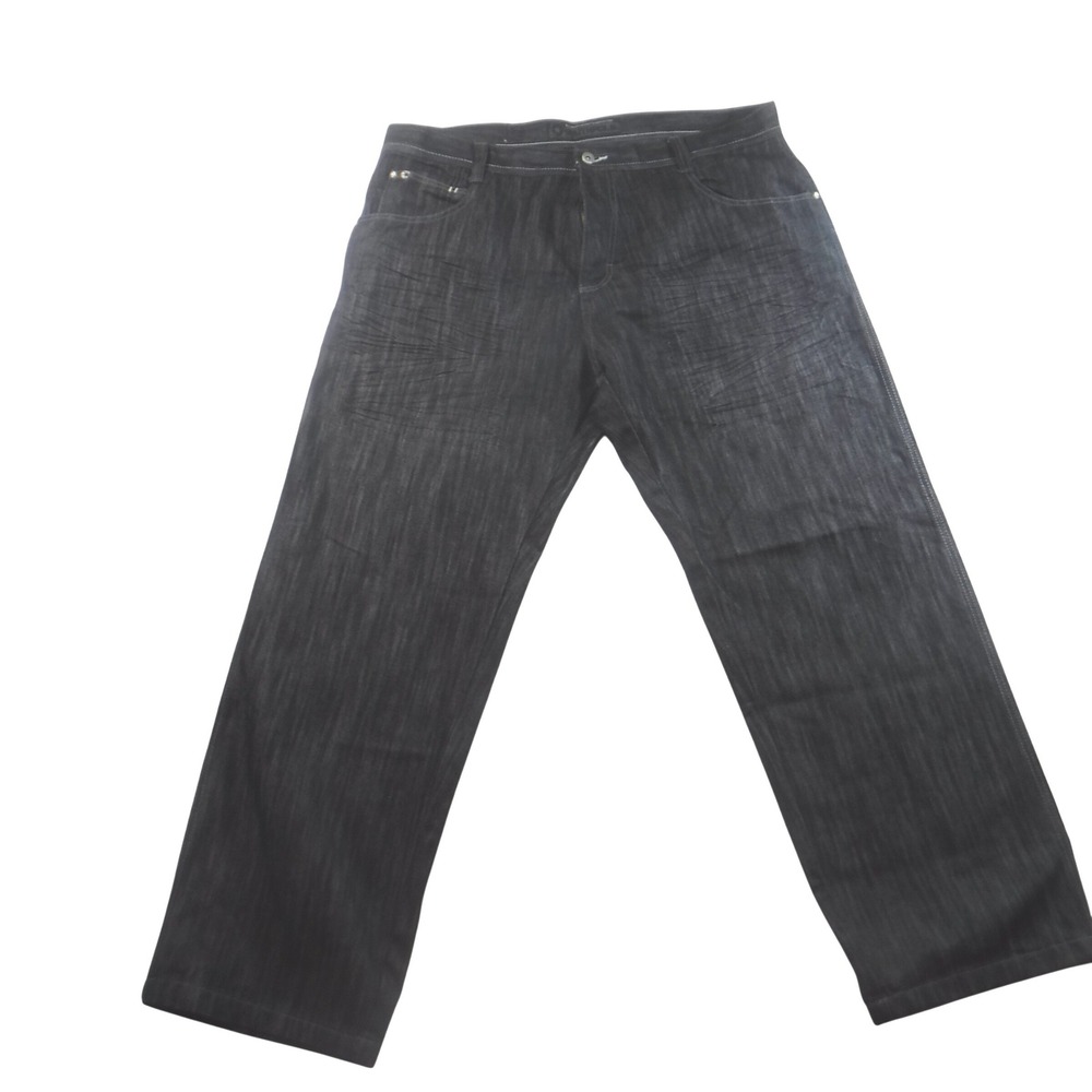 Southpole Mens Baggy Denim Jeans Dark Washβ Black Wide Leg Y2K 42x31 RN82628